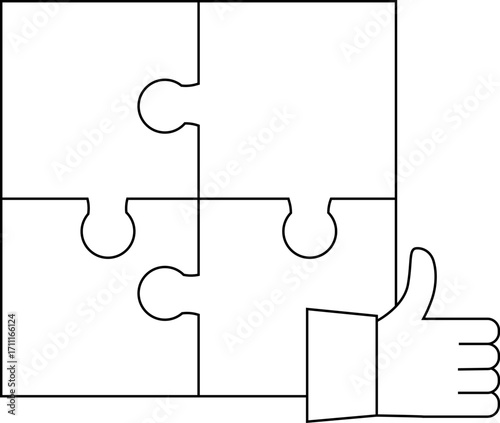 puzzle icon and like icon with white background