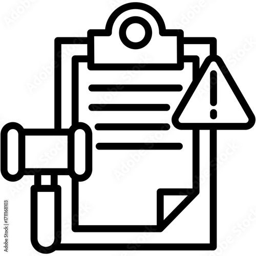Compliance Risk line icon