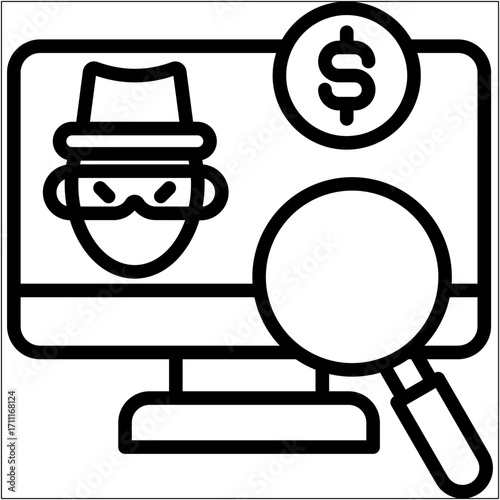 Fraud Detection line icon