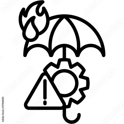 Risk Mitigation line icon