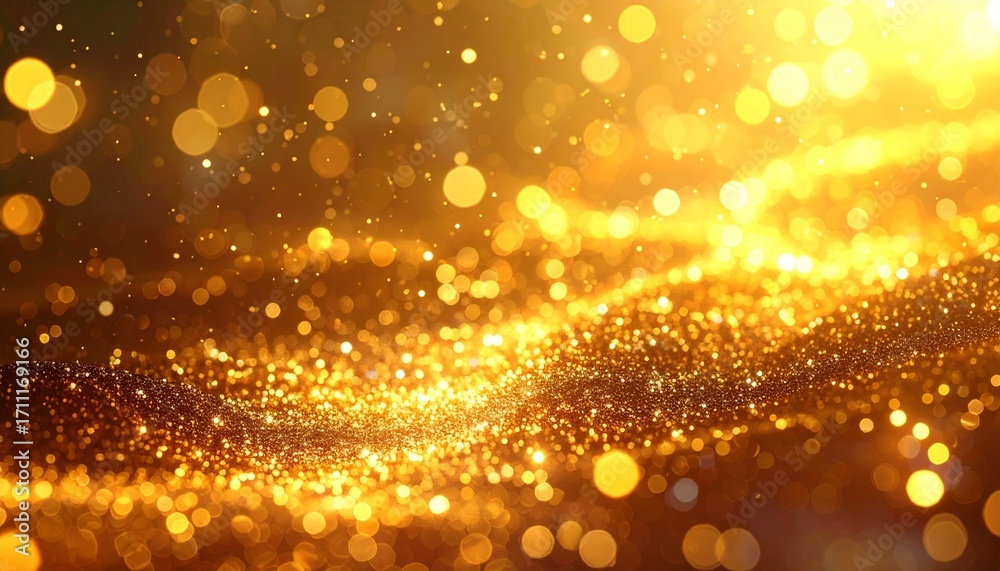Fototapeta premium Goldene Glitzerexplosion auf weißem Hintergrund