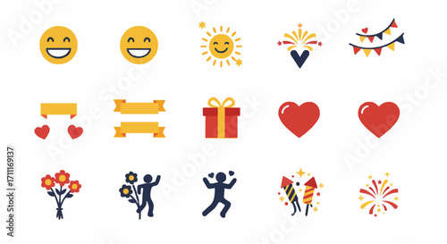 Icon set happiness
