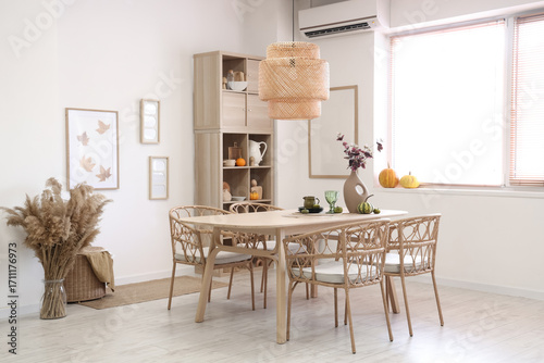Interior of light dining ro...