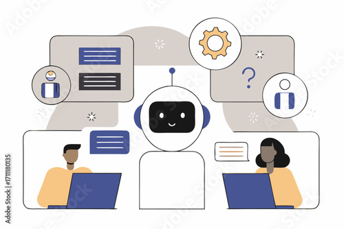 Modern AI chatbot connects users with information and support efficiently, enhancing communication and problem-solving