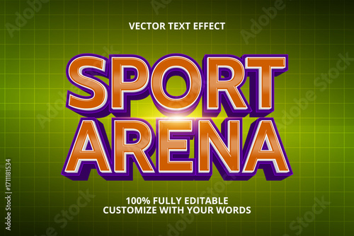 sport arena editable text effect for sport