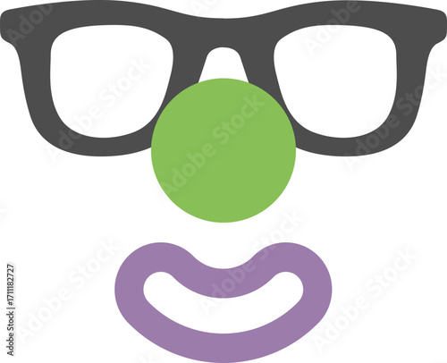 Clown Face with Glasses