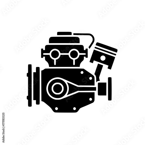 Engine Icon with Pistons