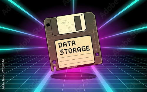 High-Quality Retro Digital Art with Cyber Aesthetic