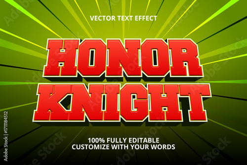 honor knight editable text effect for knight