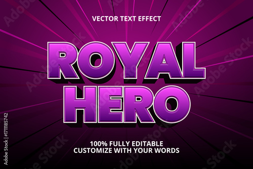 royal hero editable text effect for knight