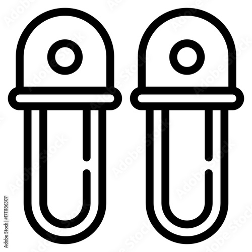 Slippers Icon in Line Style Suitable for Web, Apps, Presentation, or Printable Meanings