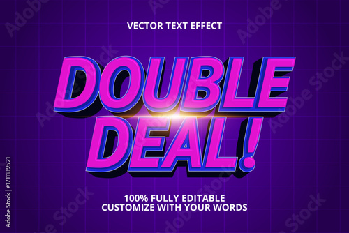 double deal editable text effect for sale