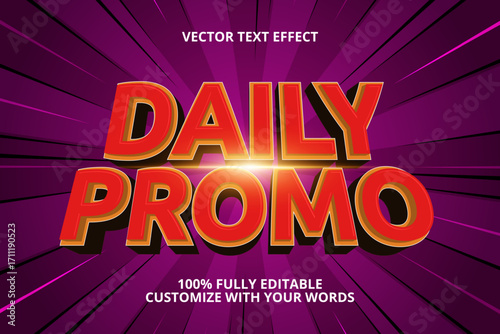 daily promo editable text effect for sale