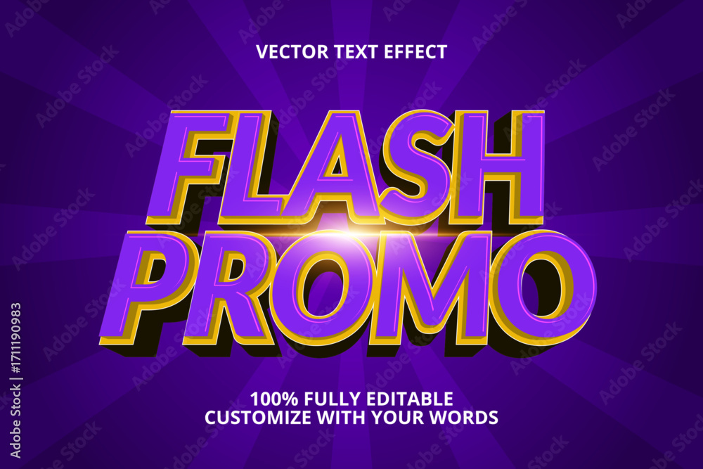 Obraz premium flash promo editable text effect for sale