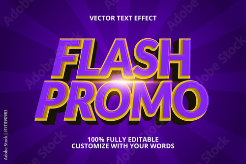 flash promo editable text effect for sale