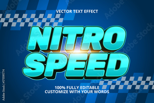 nitro speed editable text effect for race