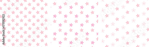 花びらが散らないピンクの小桜模様のパターンセット