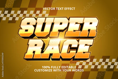 super race editable text effect for race