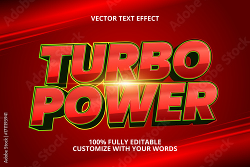 turbo power editable text effect for race