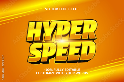 hyper speed editable text effect for race