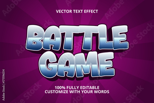 battle game editable text effect for game