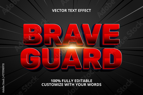 brave guard editable text effect for super
