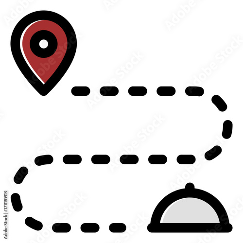 food delivery map icon