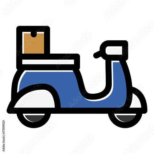 food delivery bike icon