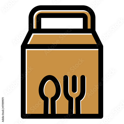 food takeaway packaging icon
