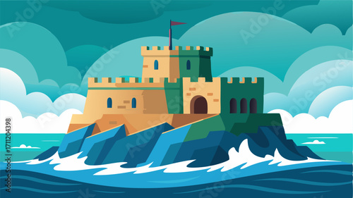 Holding its ground against the winds and waves of the open sea this historic coastal fortress stands as a triumph of human engineering and a testament to the power of nature.