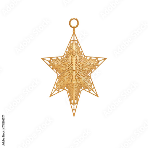 Golden filigree star