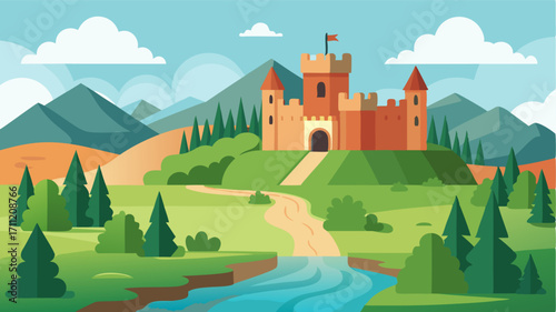 A sense of peace and calm surrounds the castle grounds with a babbling stream running through the tranquil gardens. The castles battlements offer a stunning view of the surrounding