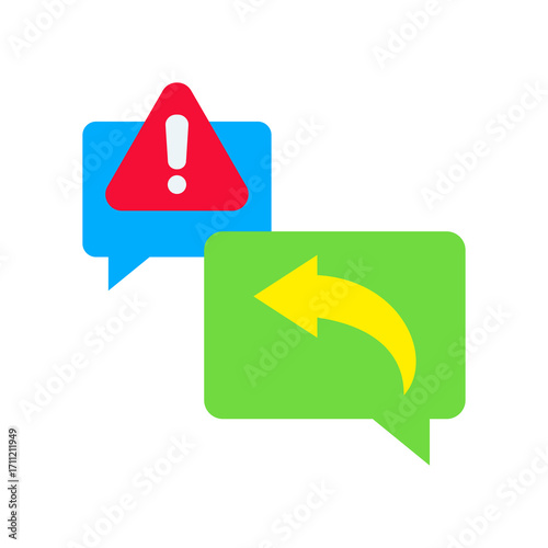 Response flat icon