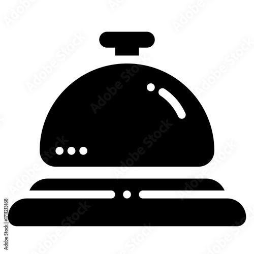 Hotel Bell Icon in Glyph Style Suitable for Web, Apps, Presentation, or Printable Meanings