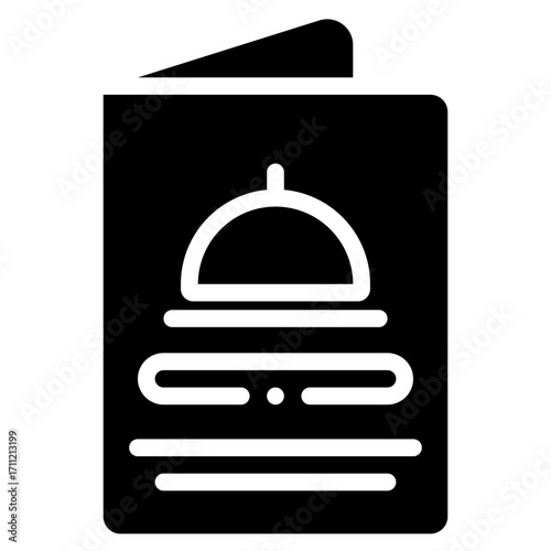 Restaurant Menu Icon in Glyph Style Suitable for Web, Apps, Presentation, or Printable Meanings