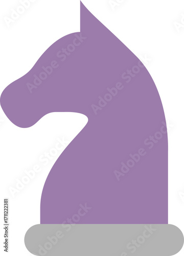 Purple Chess Knight