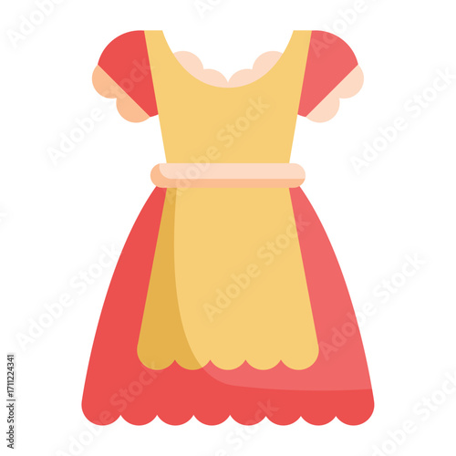 Traditional German Dress Lineal Vector