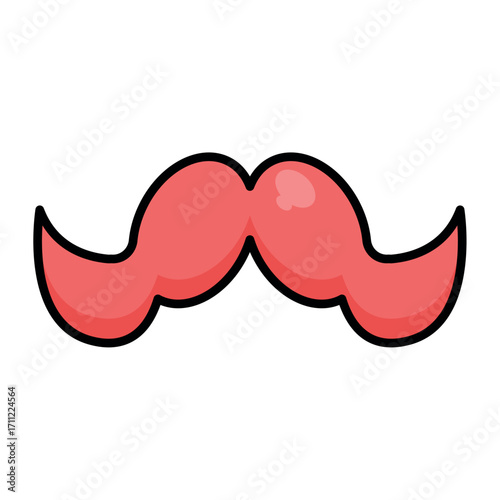 Lineal Mustache Icon Oktoberfest Style