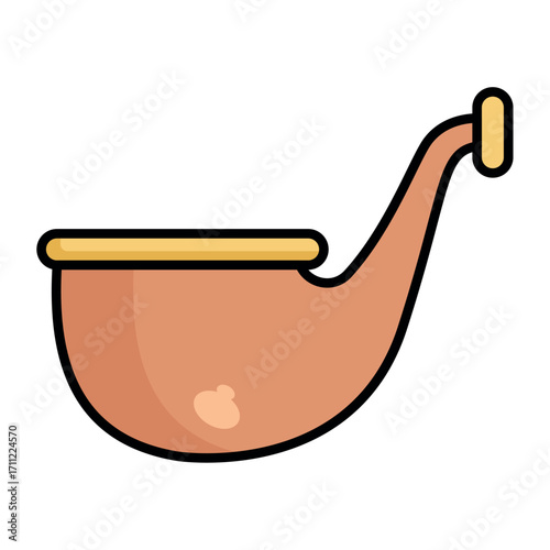 Oktoberfest Smoking Pipe Linear Illustration