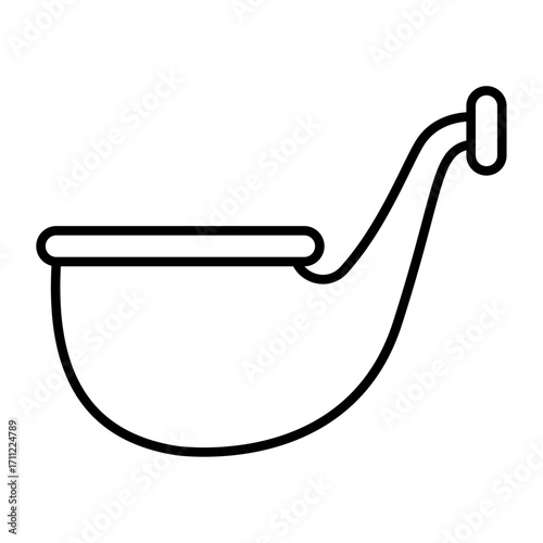 Oktoberfest Smoking Pipe Linear Illustration