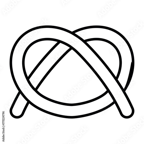 Pretzel Oktoberfest Lineal Vector Icon