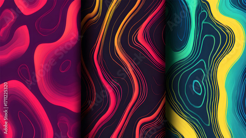 Abstract Fluid Art: Vibrant Color Gradients and Dynamic Patterns.