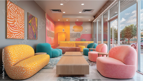 modern living room with sofa