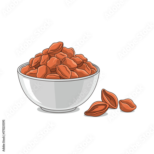 A bowl of delicious goji berries healthy superfood fruit for nutritious eating and vibrant well-being