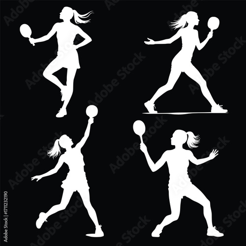 Table Tennis Prowess: Silhouette of a table tennis player showcasing skill, agility, and strategic prowess, highlighting the dynamic action and competitive spirit.