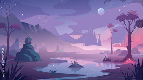 In the far distance a beautiful mist begins to form adding an otherworldly and magical ambiance to the already enchanting wetland habitat.