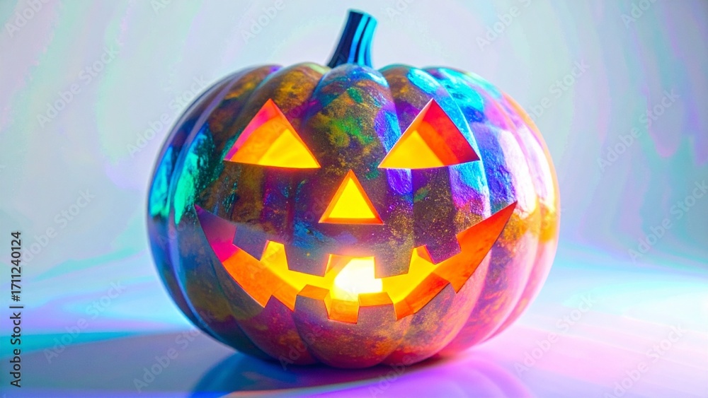 Obraz premium ハロウィンのかぼちゃ 背景素材 16:9サイズ AI生成素材