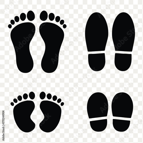 Footprint graphic vector illustration for track and footsteps concept design element vector art
