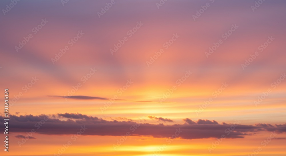 Obraz premium : Vibrant Sunset With Clouds