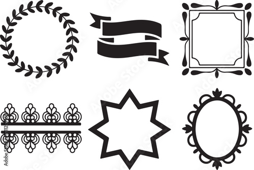 Elegant decorative frames and borders for design projects